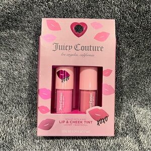 Juicy Couture Lip & Cheek Tint Duo in the shades "Lover" and "Babydoll